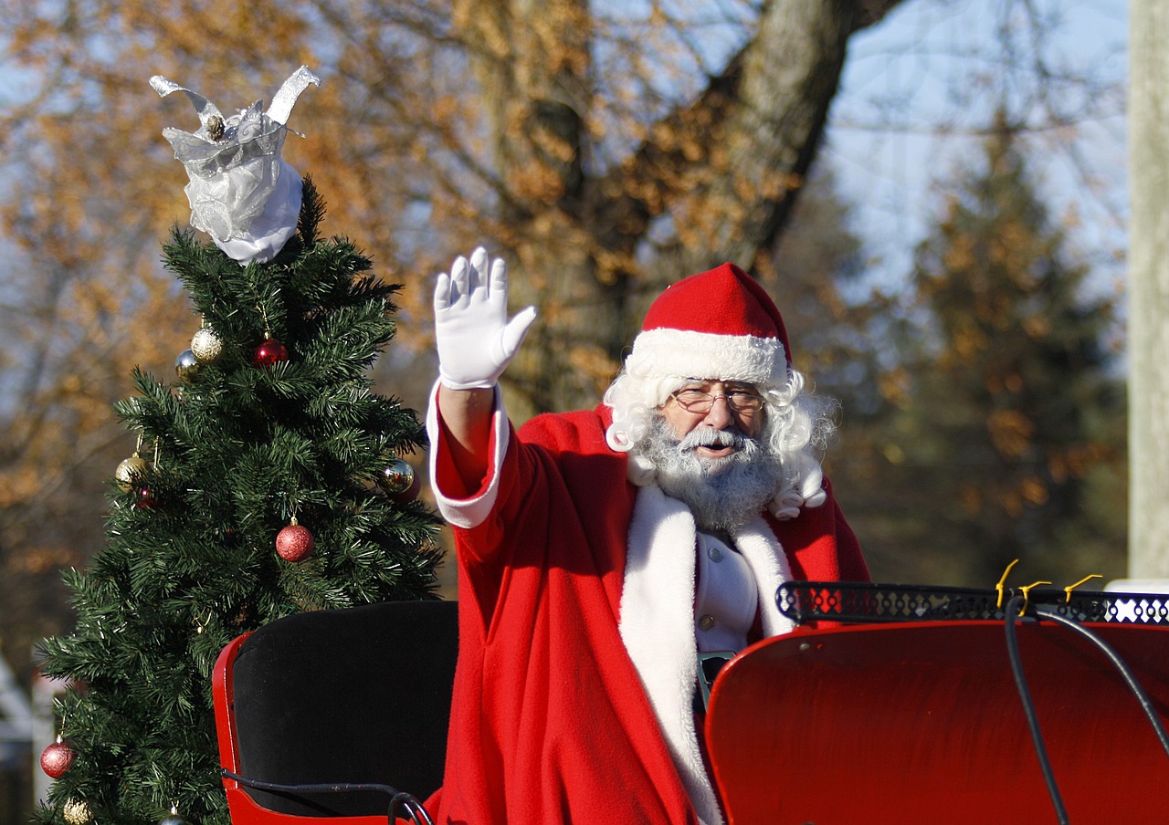 Weihnachtsmann der grüßt