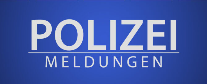 Auf der Grafik stehe Polizeimeldungen in Weiß vor einem blauen Hintergrund.