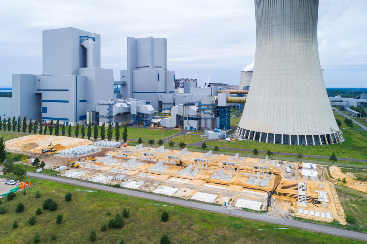 BigBattery Boxberg Am Kraftwerksturm wird eine große Batterie gebaut