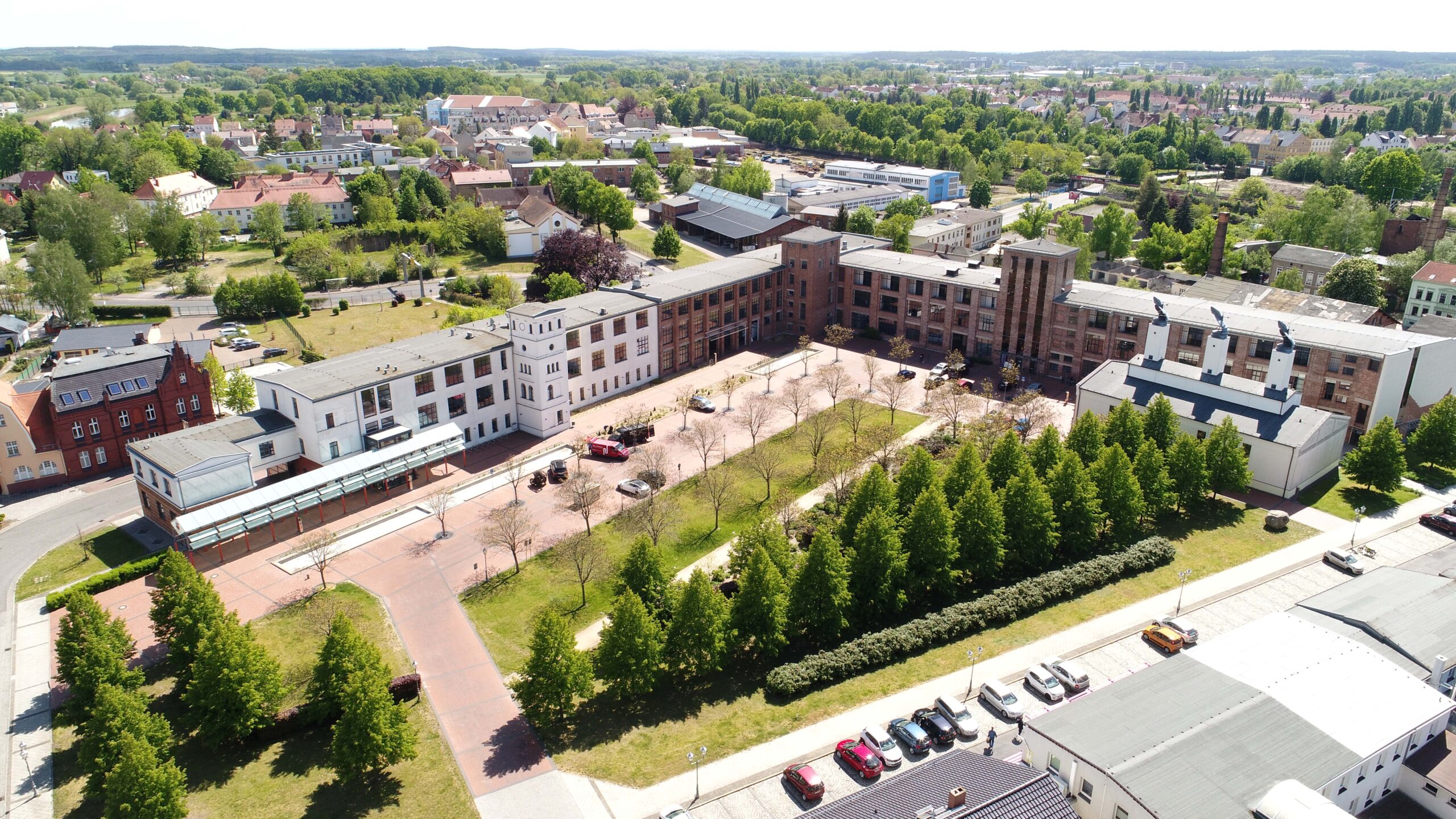 20240220_35_INSEK_Rathauskomplex©StadtGuben Rathauskomplex in Guben aus Vogelperspektive