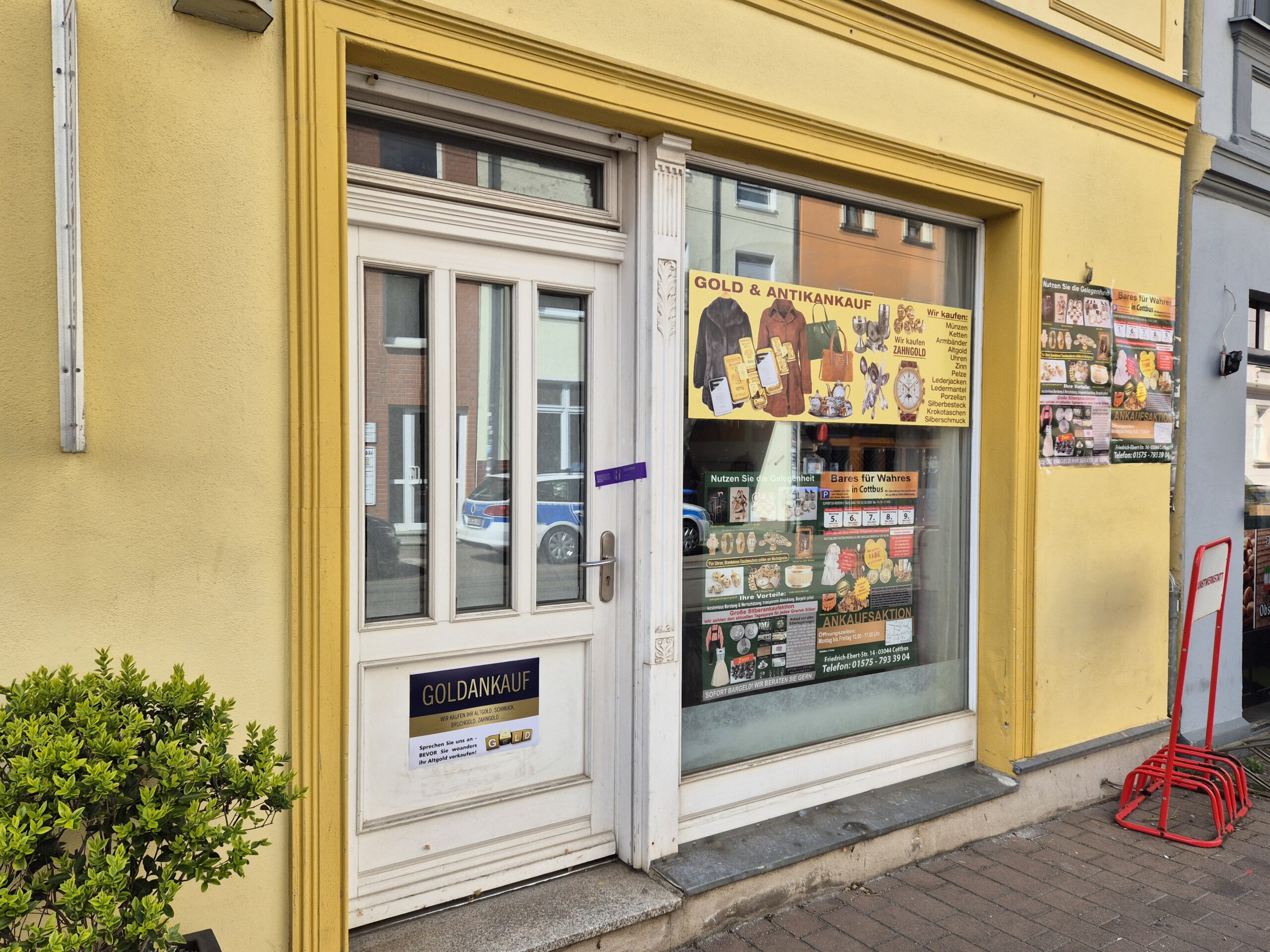 polizei_gewerbe Ein illegales Ladengeschäft mit Gold und Antiquitäten in der Friedrich-Ebert-Straße in Cottbus.
