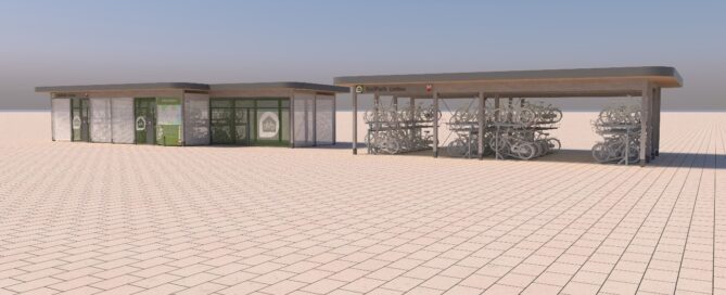 Entwurf zum Fahrradparkhaus