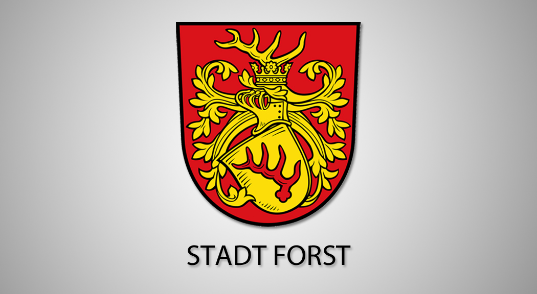 Stadt_Forst_Wappen Das Bild zeigt das Wappen der Stadt Forst.