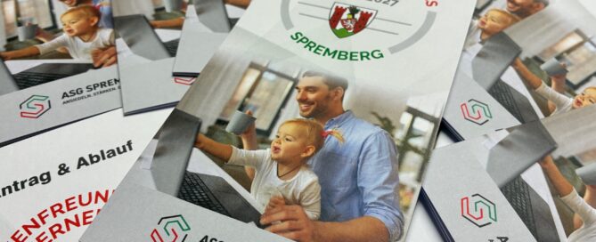 Flyer zur Aktion familienfreundliches Unternehmen in Spremberg.