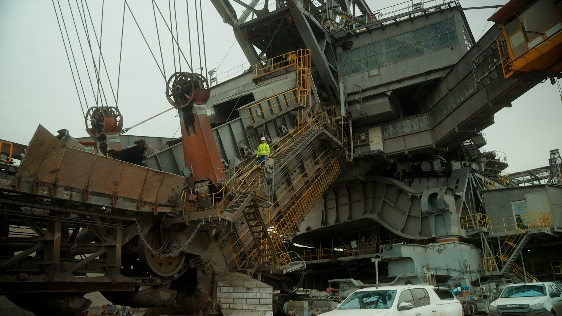 LEAG-Tagebau2 Das Foto zeigt einen Kohlebagger im Tagebau.