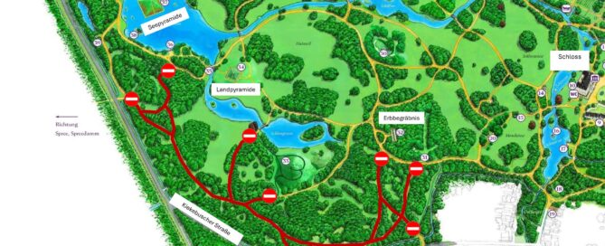 Karte auf der Wege eingezeichnet sind