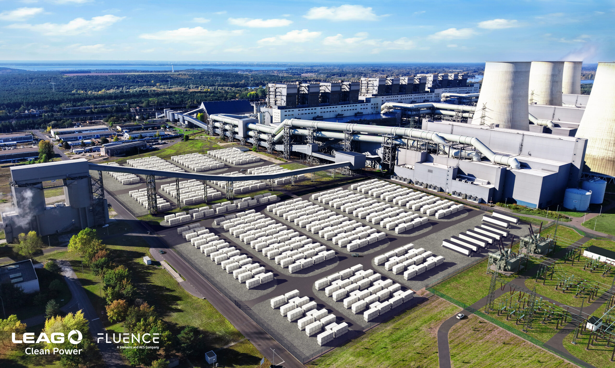 Luftaufnahme vom Kraftwerk Jänschwalde