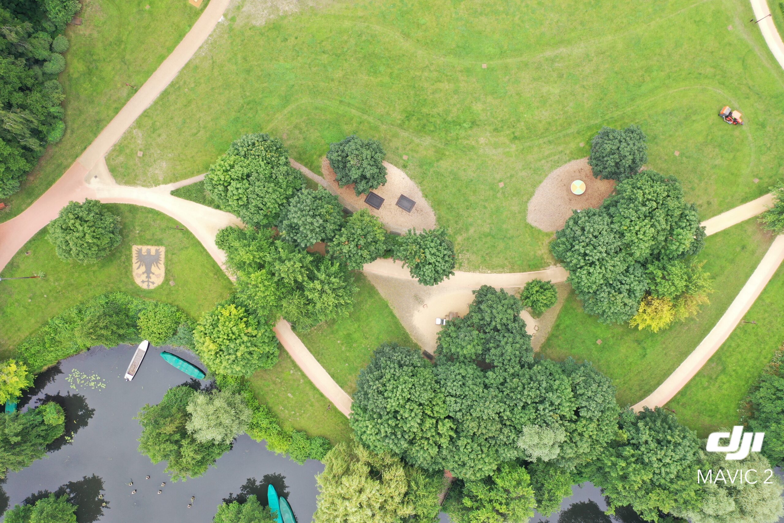 Luftaufnahme von der Schlossinsel