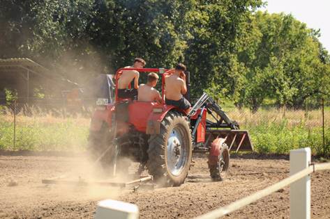 Auf dem Bild ist ein Traktior zu sehen