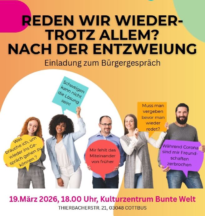 Plakat wo Menschen oben sind