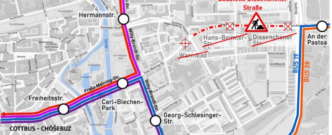 Karte vom Liniennetz