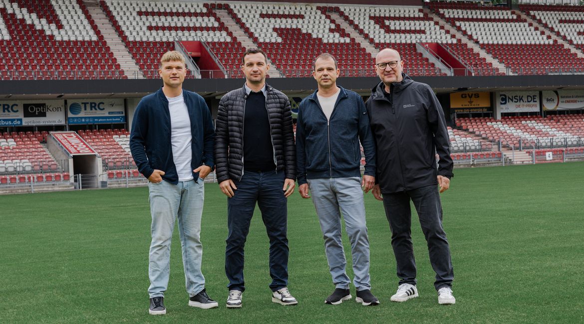 Das neue Leitungsteam der Nachwuchsmannschaften von Energie Cottbus: FOTO: ENERGIE COTTBUS