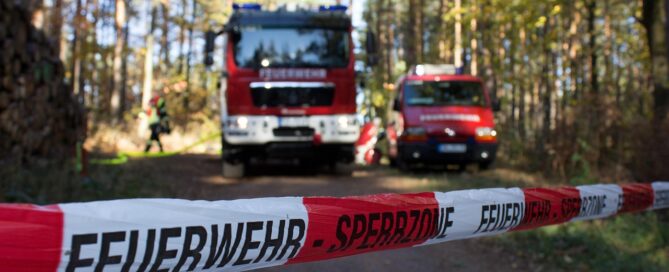 Feuerwehr im Wald