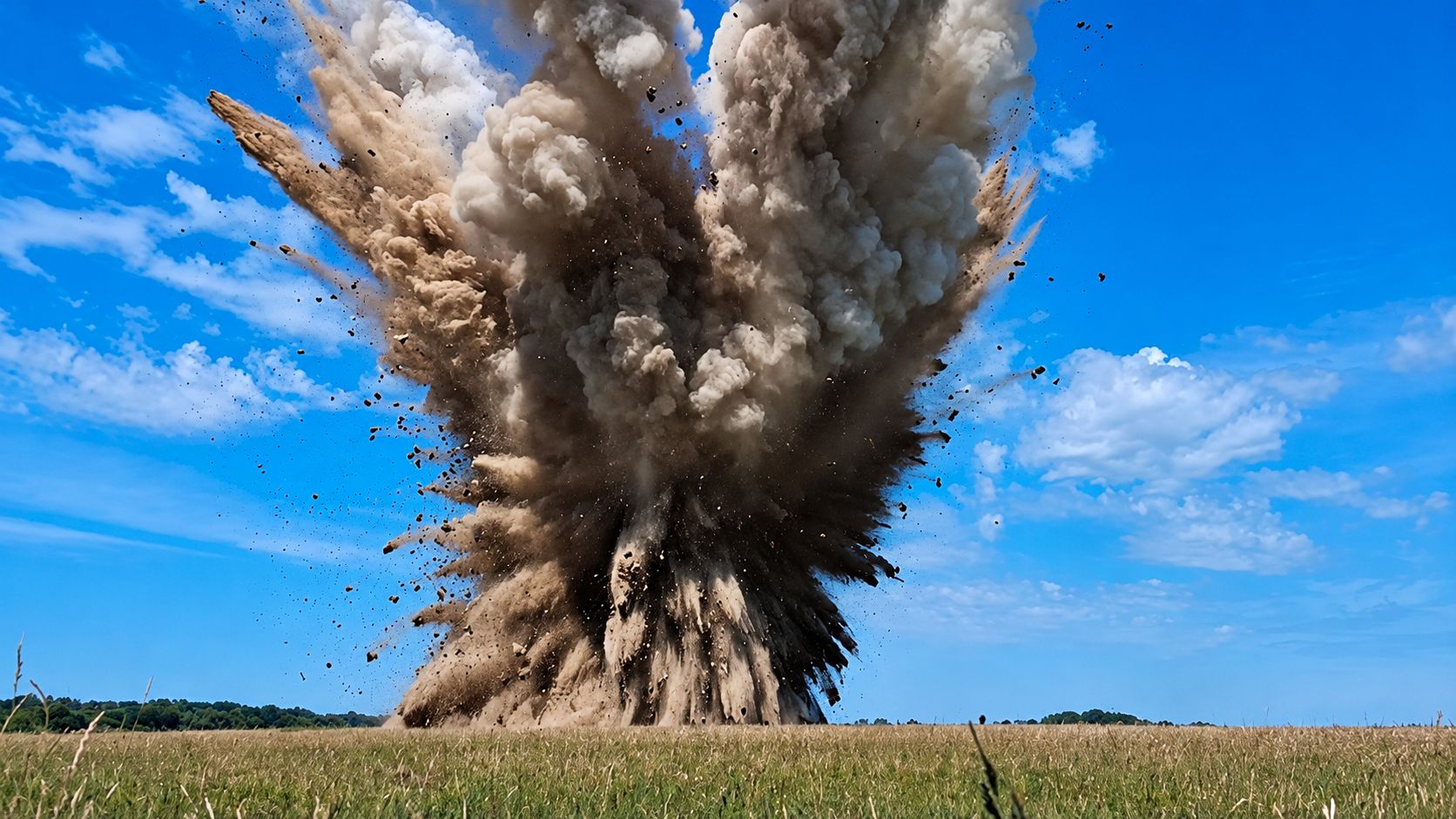 WhatsApp Image 2026-06-19 at 14.09.47 Das Foto zeigt eine große Explosion auf einem Flugplatzgelände. Quelle: Enrico Schnick, KMBD