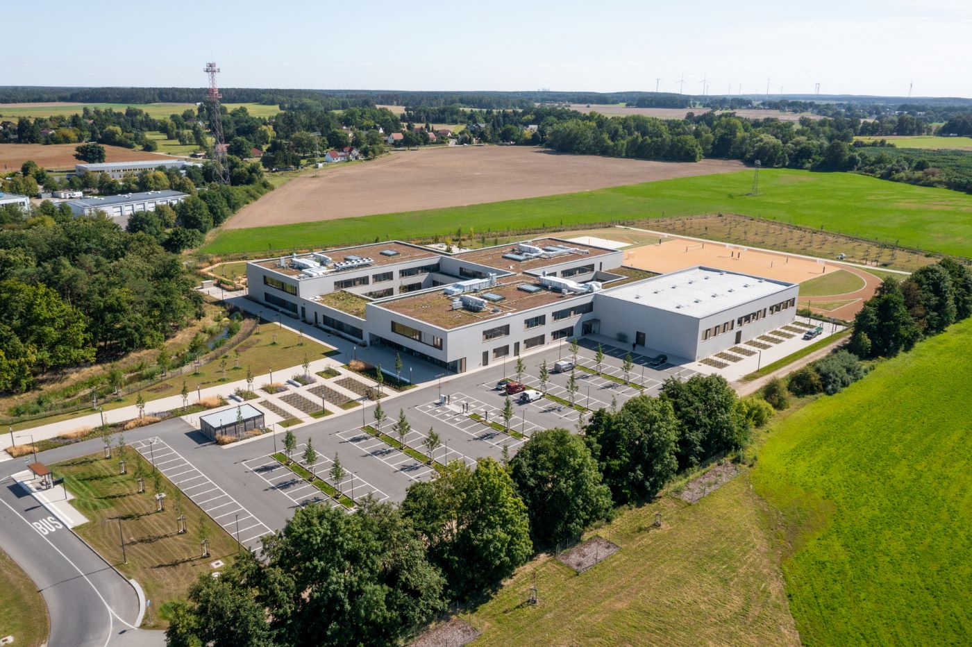 Luftbild Gesamtschule Kolkwitz