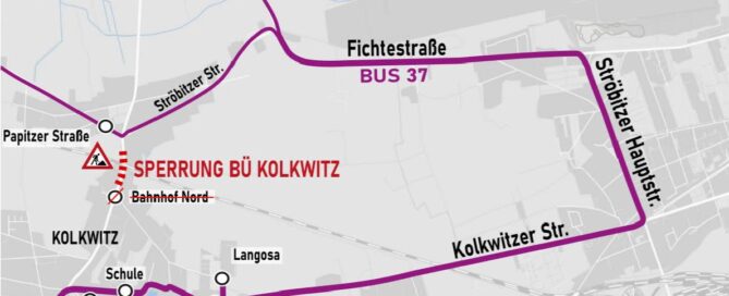 Bahnübergang in Kolkwitz bleibt länger gesperrt