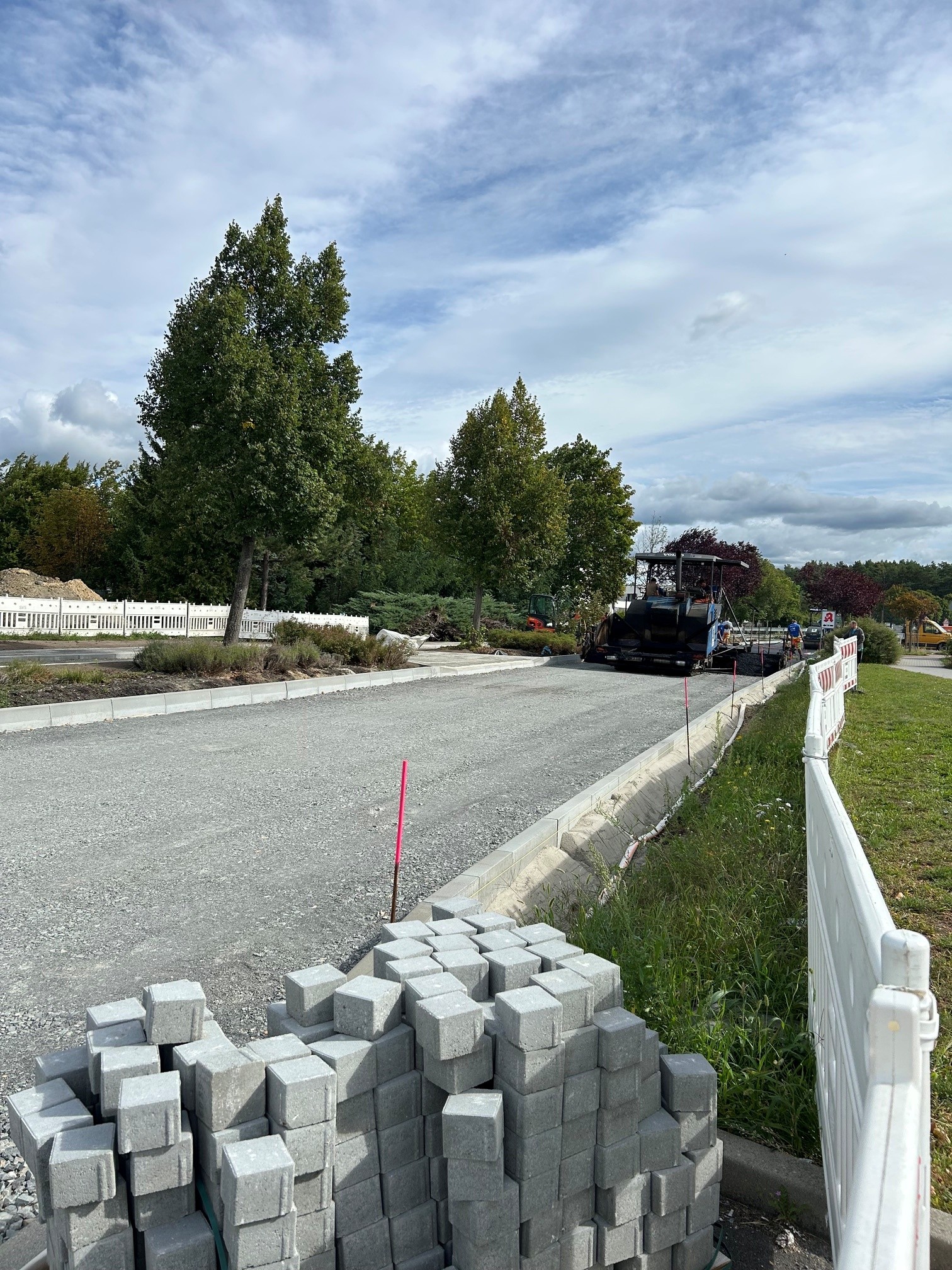 Baustelle Das Foto zeigt die Baustelle auf der Wilhelm-Pieck-Straße in Großräschen.